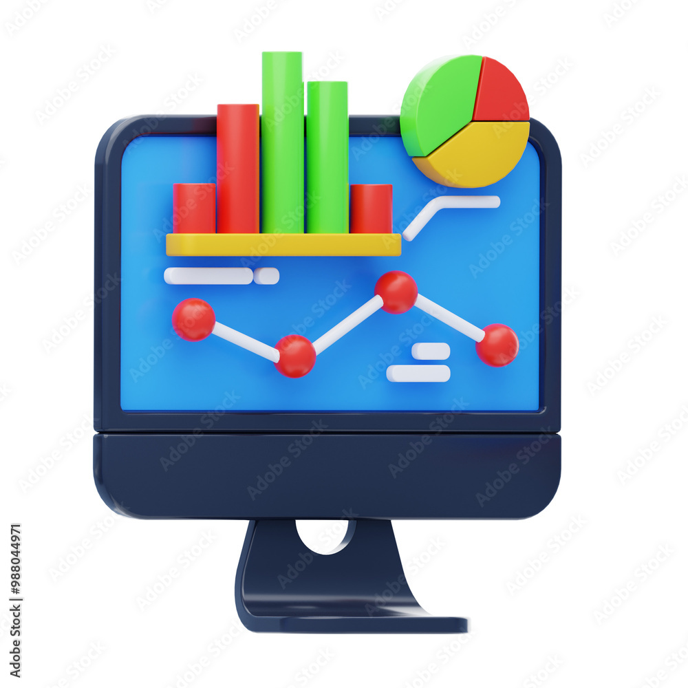 3D Innovation with Big Data Analytics. 3D Icon