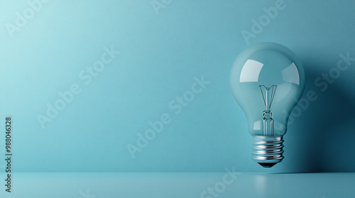 glowing light bulb, symbolizing creativity, inspiration, and enlightenment. The soft glow radiates ideas and innovation, representing the power of imagination and potential