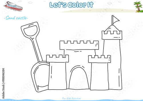 Lets color it Sand castle
