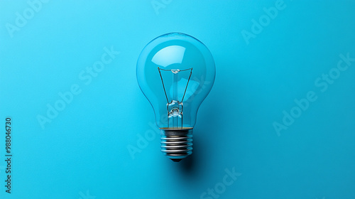 glowing light bulb, symbolizing creativity, inspiration, and enlightenment. The soft glow radiates ideas and innovation, representing the power of imagination and potential