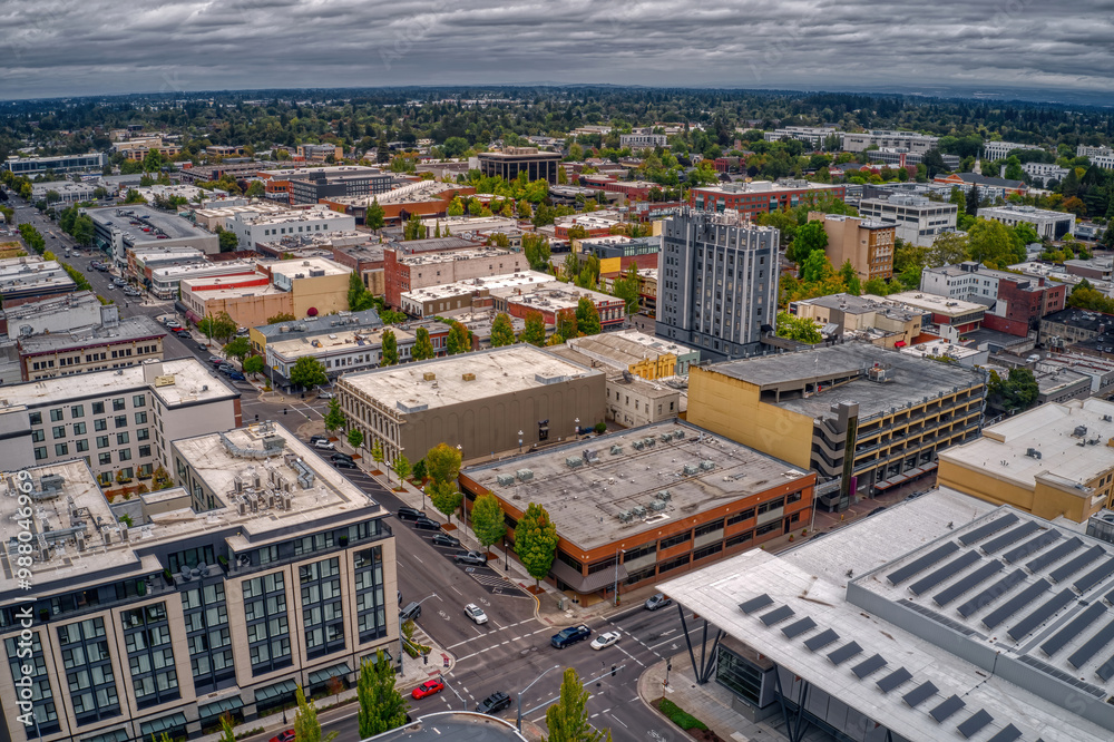 Aerial View of Salem, Oregon during Summer Aerial View of Salem, Oregon during Summer