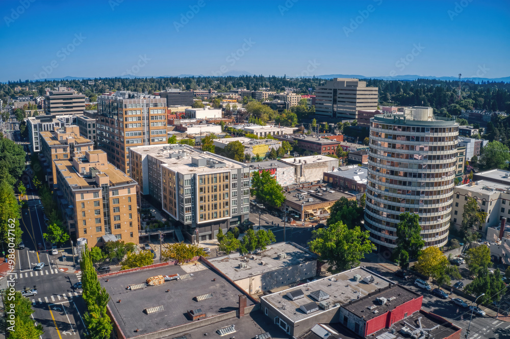 Aerial View of the Vancouver, Washington Skyline during Summer Aerial View of the Vancouver, Washington Skyline during Summer