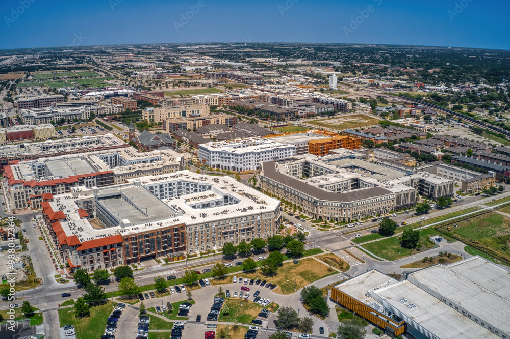 Fototapeta premium Aerial View of Frisco, Texas during the Summer