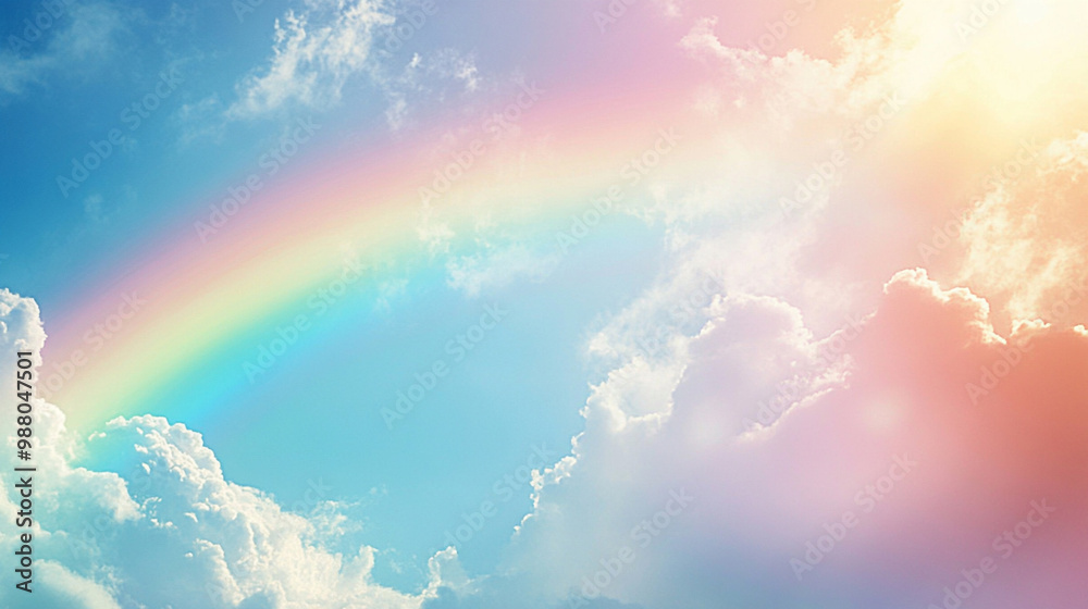 close-up of rainbow in the sky. ai generative. close-up of rainbow in the sky. ai generative.