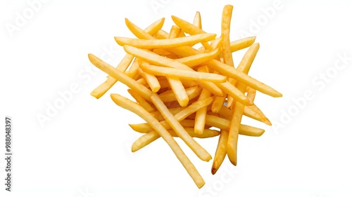 french fries on white background