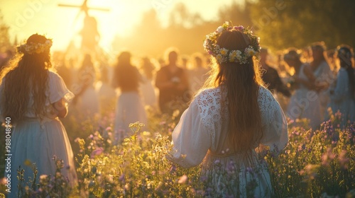 A Scandinavian Midsummer celebration photo