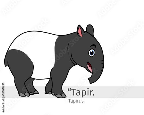 Tapir Cartoon illustration