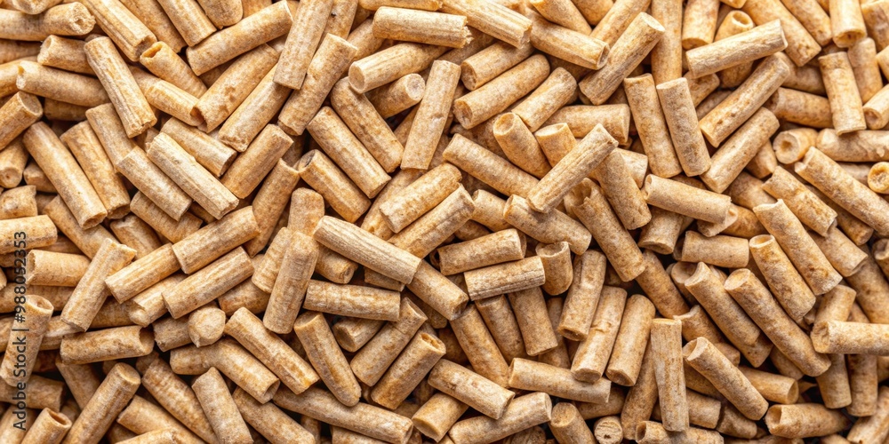 Pack of wood pellets for eco-friendly heating and cooking, wood pellets, sustainable, renewable, biomass