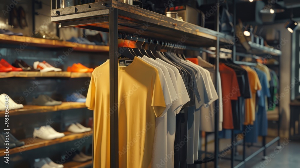 Clothes Displayed in a Retail Store Clothes Displayed in a Retail Store