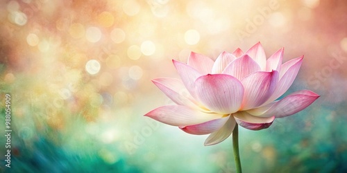 Sweet color lotus in soft color and blur style on mulberry paper texture, lotus, flower, sweet, soft color, blur, abstract