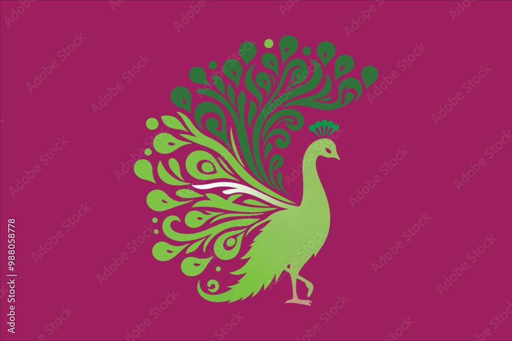 A Peacock vector art illustration A Peacock vector art illustration