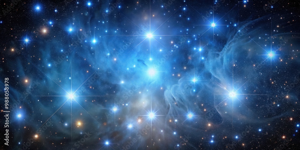 M45 Pleiades star cluster and reflection nebula in cosmos, astronomy, stars, space, star cluster, nebula M45 Pleiades star cluster and reflection nebula in cosmos, astronomy, stars, space, star cluster, nebula