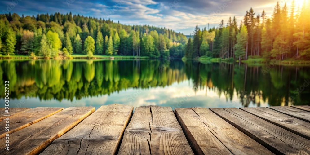 Tranquil forest lake with a wooden board background, forest, lake, wooden, board, background, tranquil, nature, reflection, water Tranquil forest lake with a wooden board background, forest, lake, wooden, board, background, tranquil, nature, reflection, water