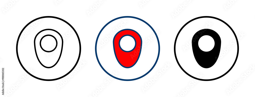 Pin icon vector isolated on white background. Location icon. Map pointer icon. Point. Locator. Address Pin icon vector isolated on white background. Location icon. Map pointer icon. Point. Locator. Address