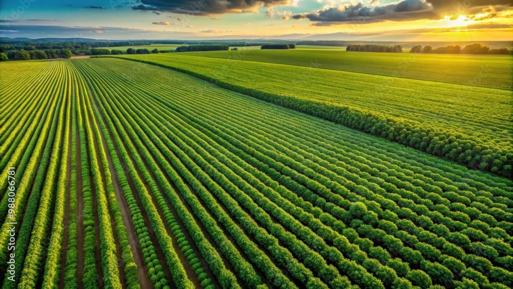 Aerial view of lush green soybean field in summer , soybean, agriculture, plantation, drone, aerial view, landscape, green, summer Aerial view of lush green soybean field in summer , soybean, agriculture, plantation, drone, aerial view, landscape, green, summer