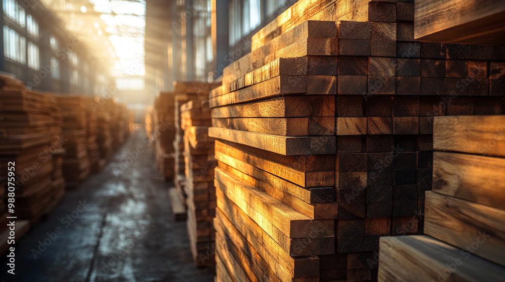wooden planks neatly arranged, symbolizing order, industry, and craftsmanship. The repetition and natural texture convey strength, durability, and the timeless beauty of wood in construction wooden planks neatly arranged, symbolizing order, industry, and craftsmanship. The repetition and natural texture convey strength, durability, and the timeless beauty of wood in construction