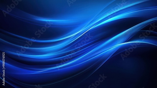 Abstract Blue Waves Background