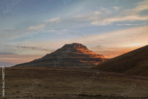 sunset in the mountains