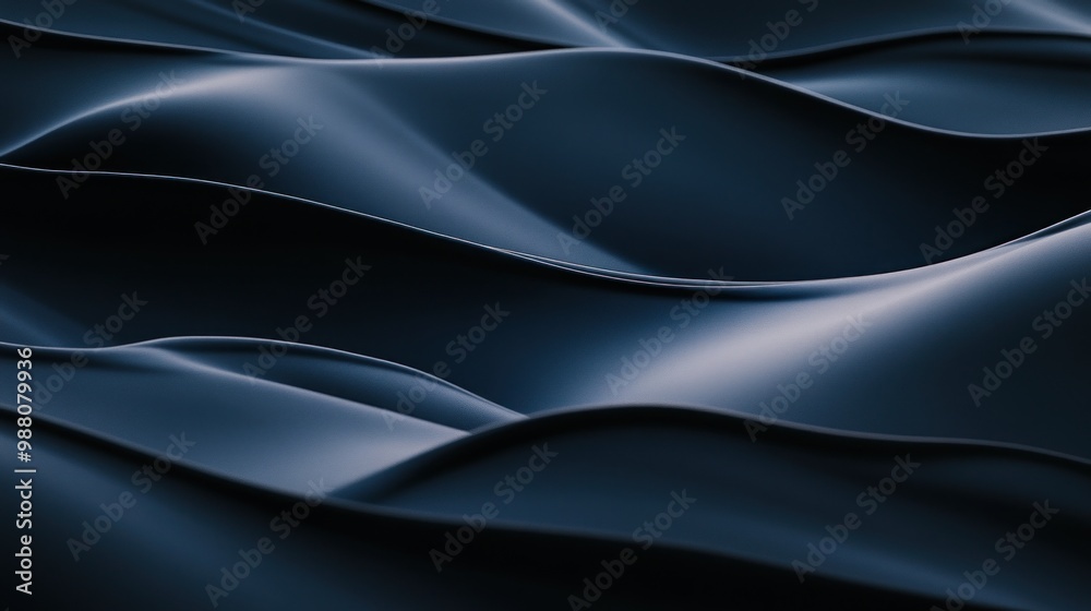 Fototapeta premium Abstract Waves in Deep Blue