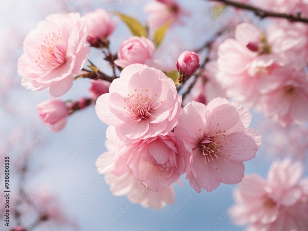Pink flowers on cherry tree branch Beautiful soft spring background. Pink flowers on cherry tree branch Beautiful soft spring background.