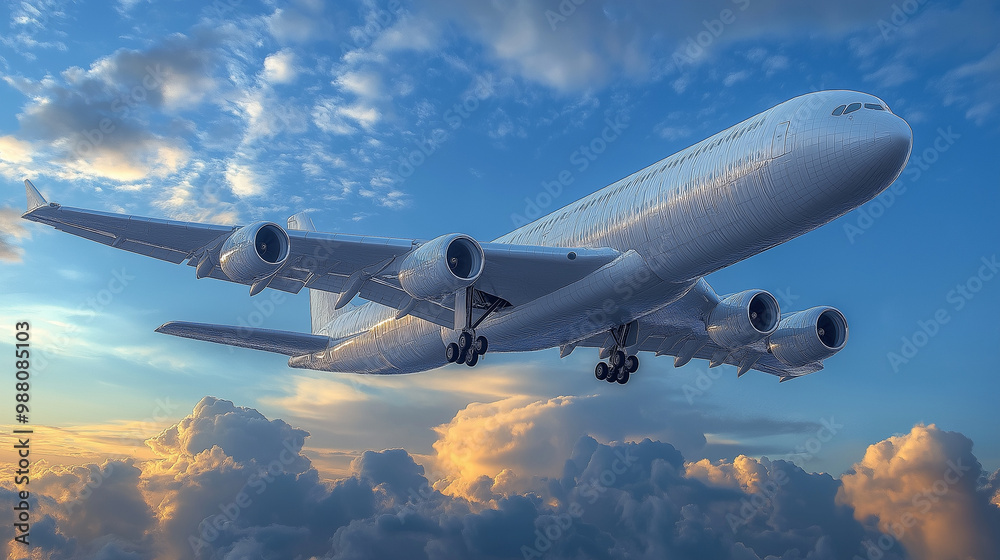 Airplane Taking Off into a Clear Sky Airplane Taking Off into a Clear Sky
