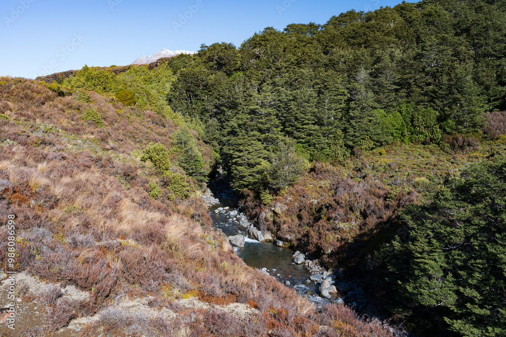 Taranaki Falls in Tongariro National Park, New Zealand Taranaki Falls in Tongariro National Park, New Zealand