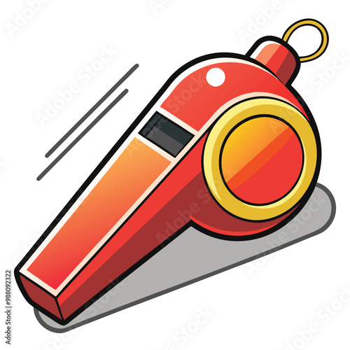 Whistle sport Accessory vector illustration