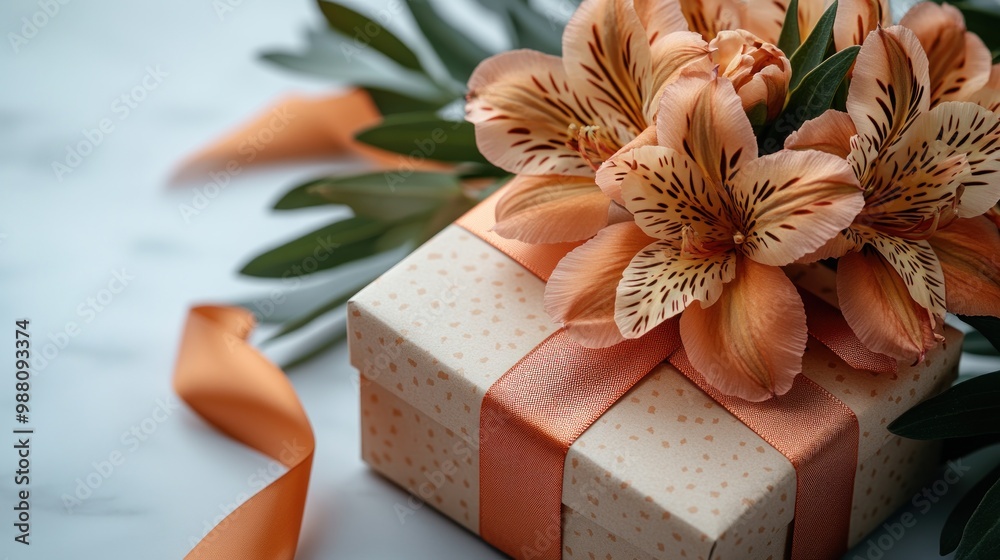Gift Box with Delicate Flowers Gift Box with Delicate Flowers