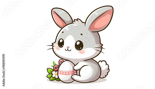 rabbit in cartoon style