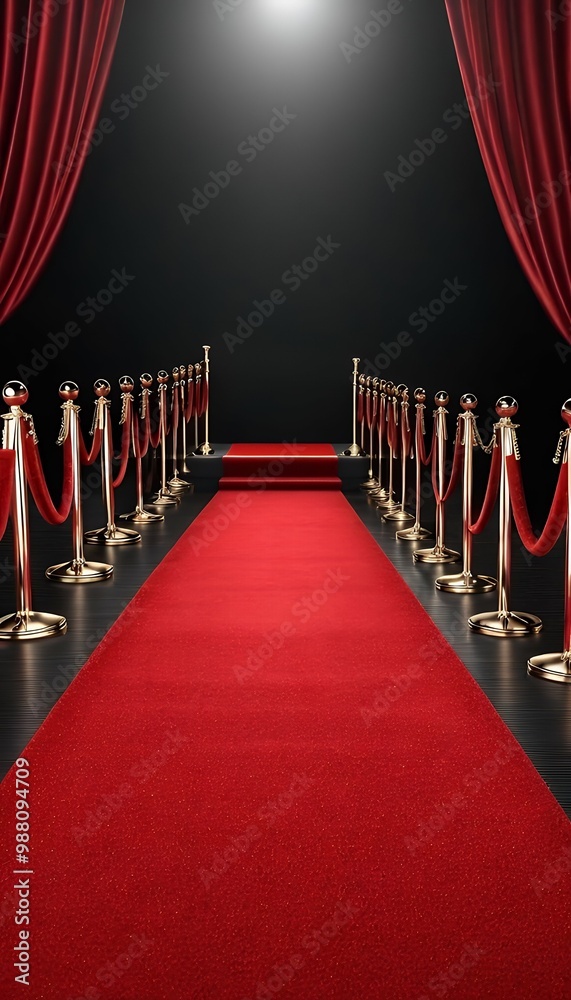 red gala illustration carpet 3d background velvet night ropes red carpet rope event velvet entrance vip success barrier luxury background exclusive premiere show prestige gold award celebration
