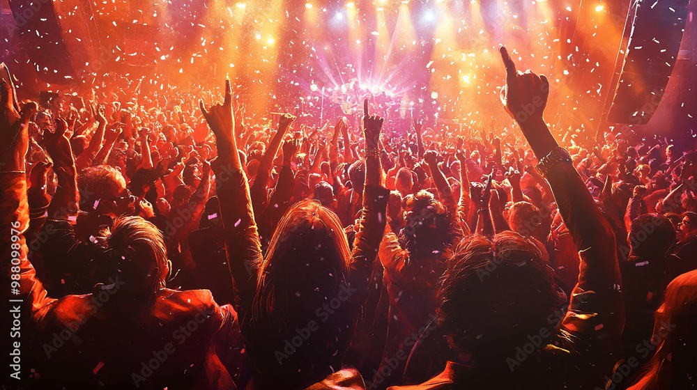 “Euphoria in the Crowd: Rock Fans Unite” “Euphoria in the Crowd: Rock Fans Unite”