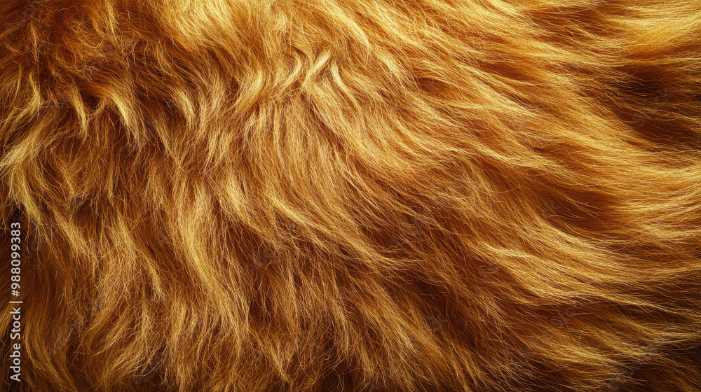 Luxurious golden fur with coarse texture, showcasing regal and majestic qualities of wild animals. vibrant color and intricate patterns evoke sense of natures beauty Luxurious golden fur with coarse texture, showcasing regal and majestic qualities of wild animals. vibrant color and intricate patterns evoke sense of natures beauty