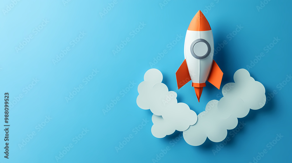 Origami rocket launching into the future exploration Origami rocket launching into the future exploration