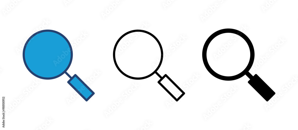 Search icon vector. search magnifying glass icon Search icon vector. search magnifying glass icon