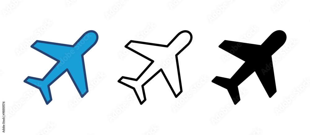 Plane icon vector. Airplane icon vector. Flight transport symbol. Travel illustration. Holiday symbol Plane icon vector. Airplane icon vector. Flight transport symbol. Travel illustration. Holiday symbol