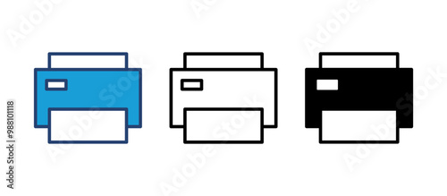 Print icon vector. printer icon vector.