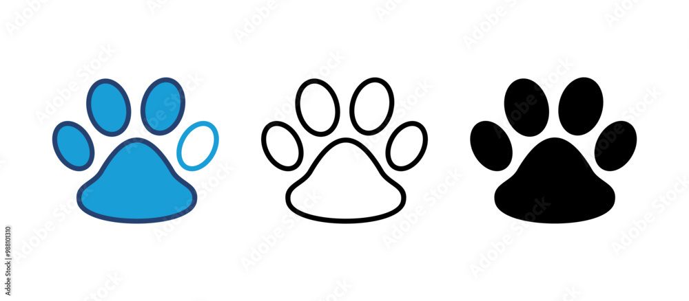 Paw icon vector. paw print icon vector. dog or cat paw Paw icon vector. paw print icon vector. dog or cat paw