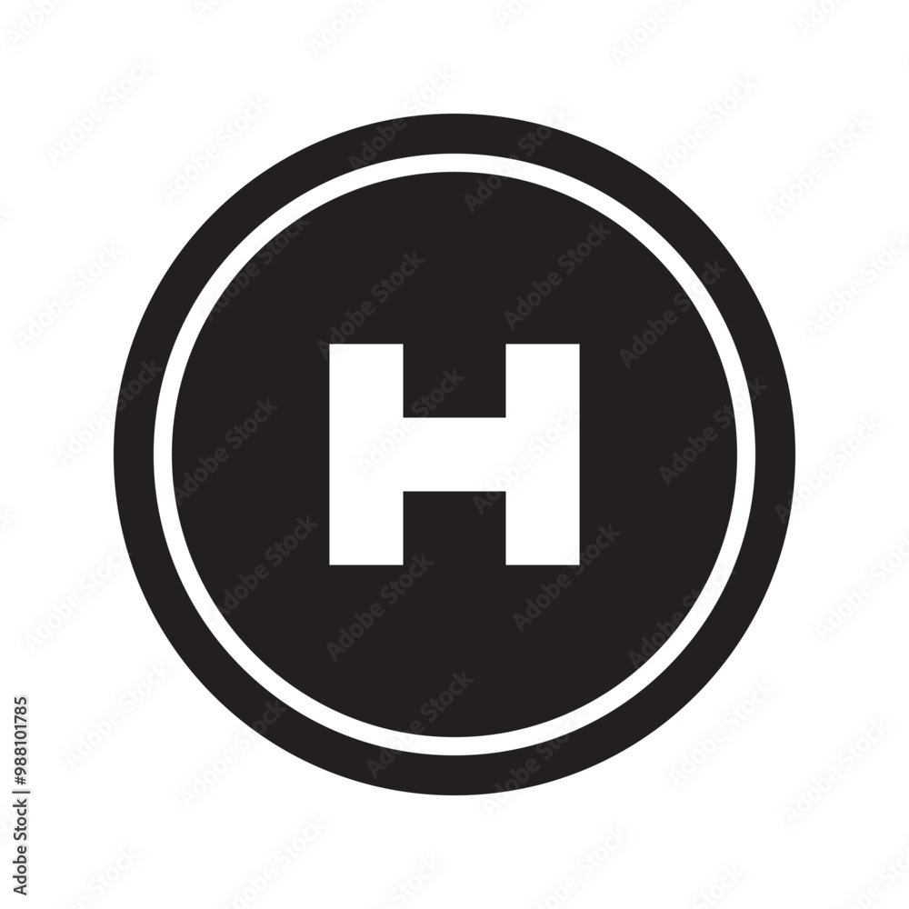 helipad icon design vector helipad icon design vector
