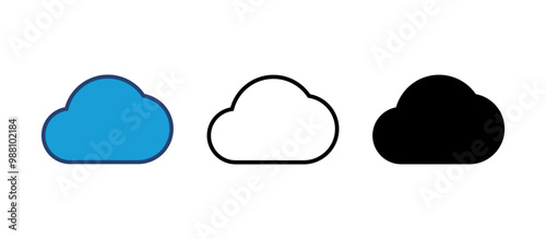 cloud icon vector. cloud vector icon
