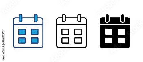 Calendar icon vector. Calender symbol. calendar vector icon