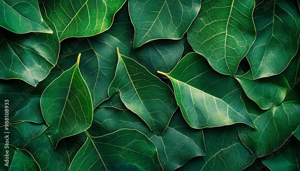 Obraz premium Natural Leaf Texture with Visible Veins and Soft Light in a Close-Up Organic Design