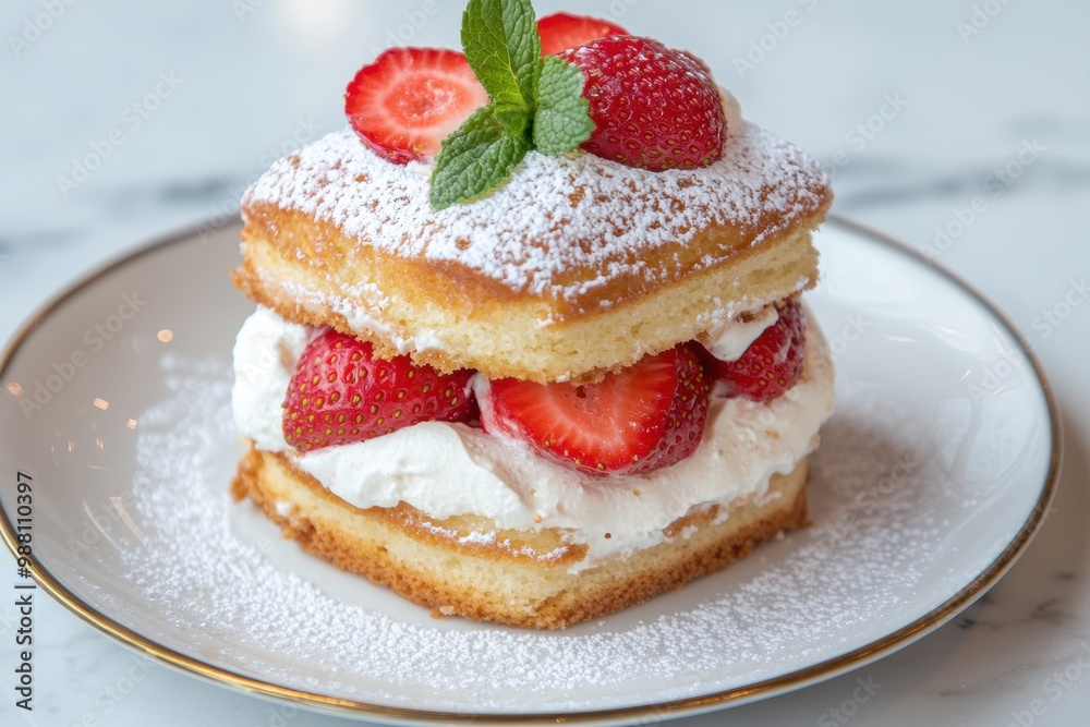 Delicious strawberry shortcake dessert Delicious strawberry shortcake dessert