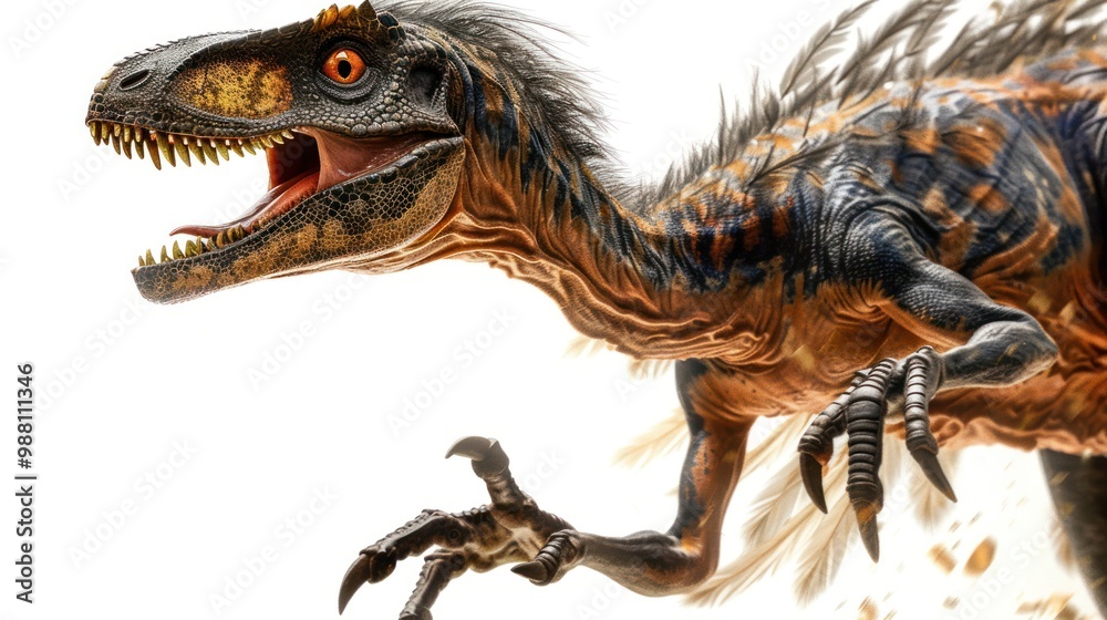 Fototapeta premium Feathered Dinosaur Close-Up