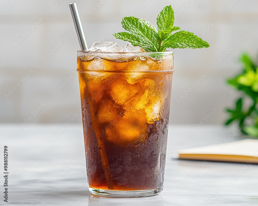 refreshing iced tea with mint refreshing iced tea with mint