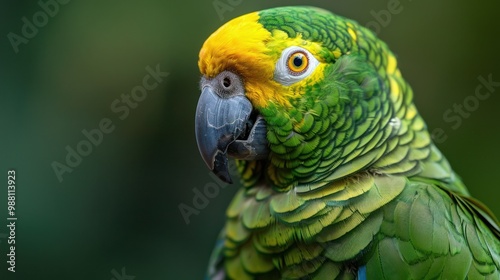 Close Up of a Yellow-Headed Amazon Parrot
