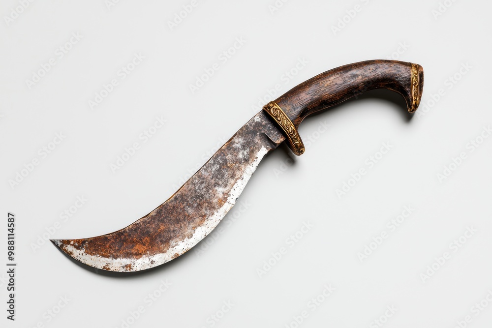 Rustic antique knife with ornate handle Rustic antique knife with ornate handle