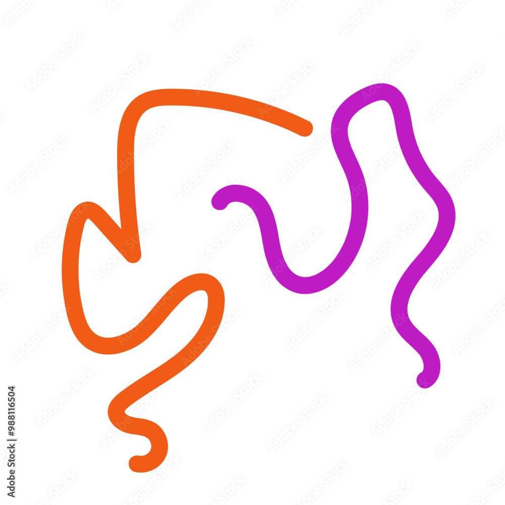 Orange purple squiggly lines abstract vectors Orange purple squiggly lines abstract vectors