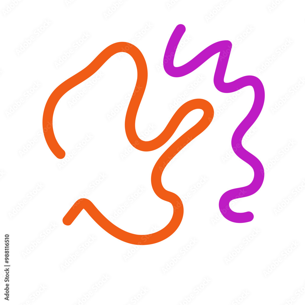 Orange purple squiggly lines abstract vectors Orange purple squiggly lines abstract vectors