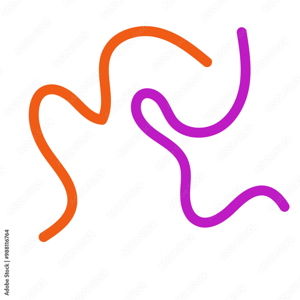 Orange purple squiggly lines abstract vectors Orange purple squiggly lines abstract vectors
