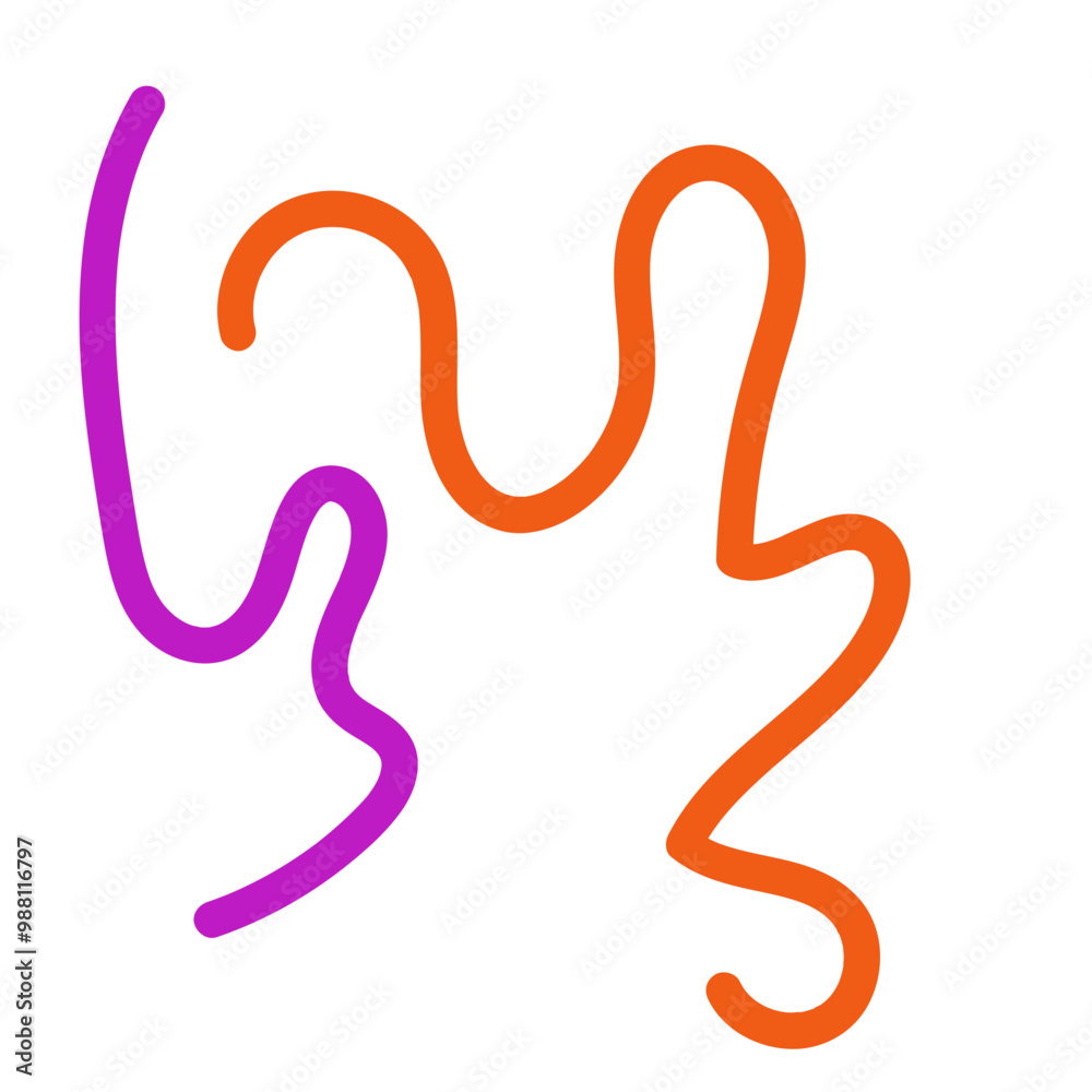 Orange purple squiggly lines abstract vectors Orange purple squiggly lines abstract vectors